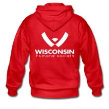 Load image into Gallery viewer, WHS Logo Heavy Blend Adult Zip Hoodie - red