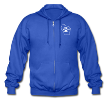 Load image into Gallery viewer, Paws Across Wisconsin Heavy Blend Adult Zip Hoodie - royal blue