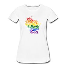 Load image into Gallery viewer, Pride Paws Contoured Premium T-Shirt - white