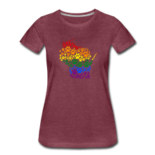 Load image into Gallery viewer, Pride Paws Contoured Premium T-Shirt - heather burgundy