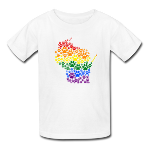 Pride Paws Kids' T-Shirt - white