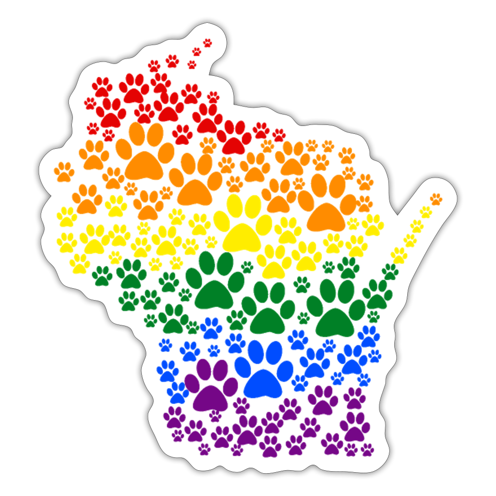 Pride Paws Sticker - white matte