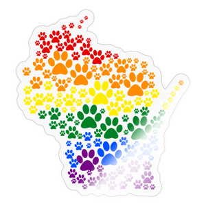 Pride Paws Sticker - transparent glossy