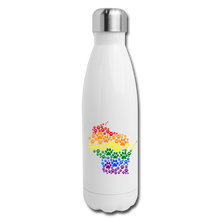 Load image into Gallery viewer, Pride Paws Insulated Stainless Steel Water Bottle - white