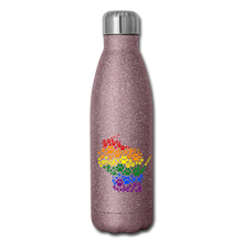 Load image into Gallery viewer, Pride Paws Insulated Stainless Steel Water Bottle - pink glitter