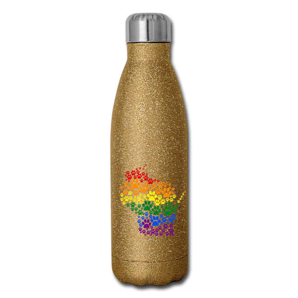 
                  
                    Pride Paws Insulated Stainless Steel Water Bottle - gold glitter
                  
                