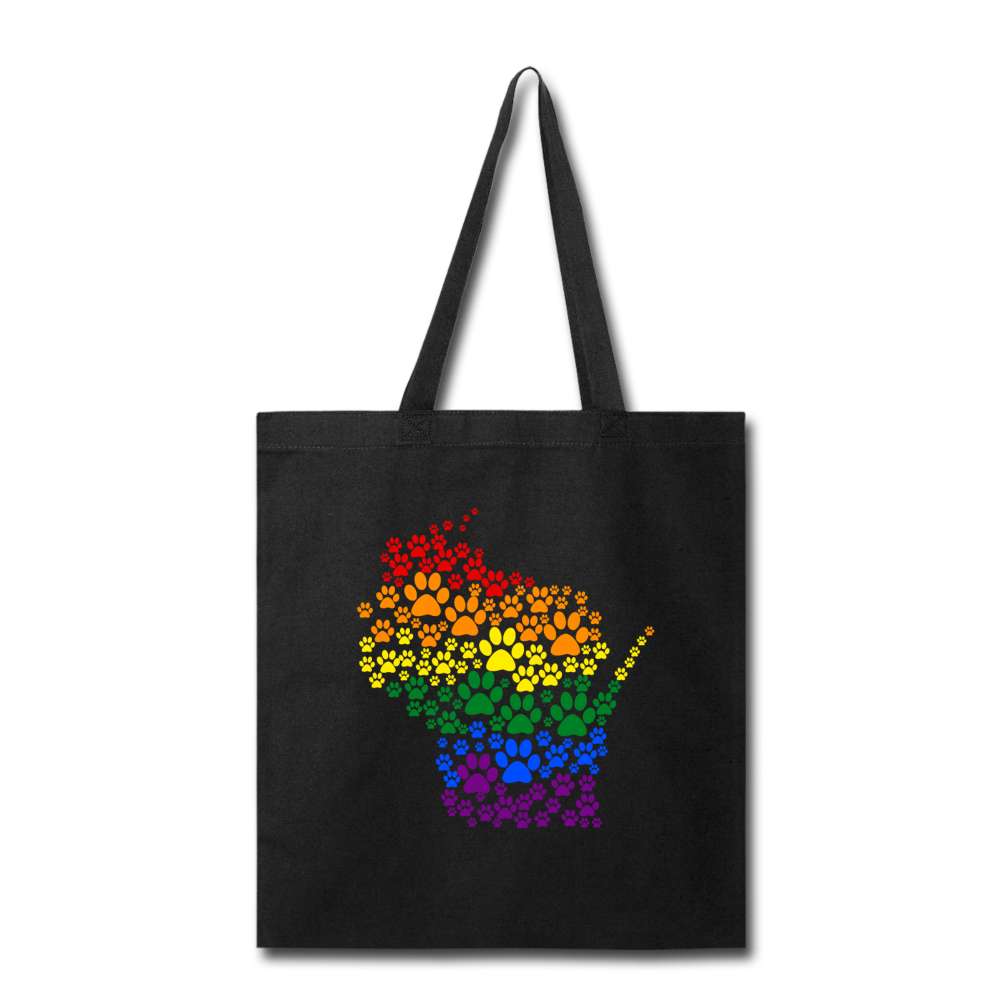 Pride Paws Tote Bag - black