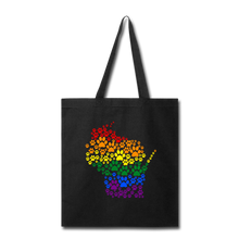 Load image into Gallery viewer, Pride Paws Tote Bag - black