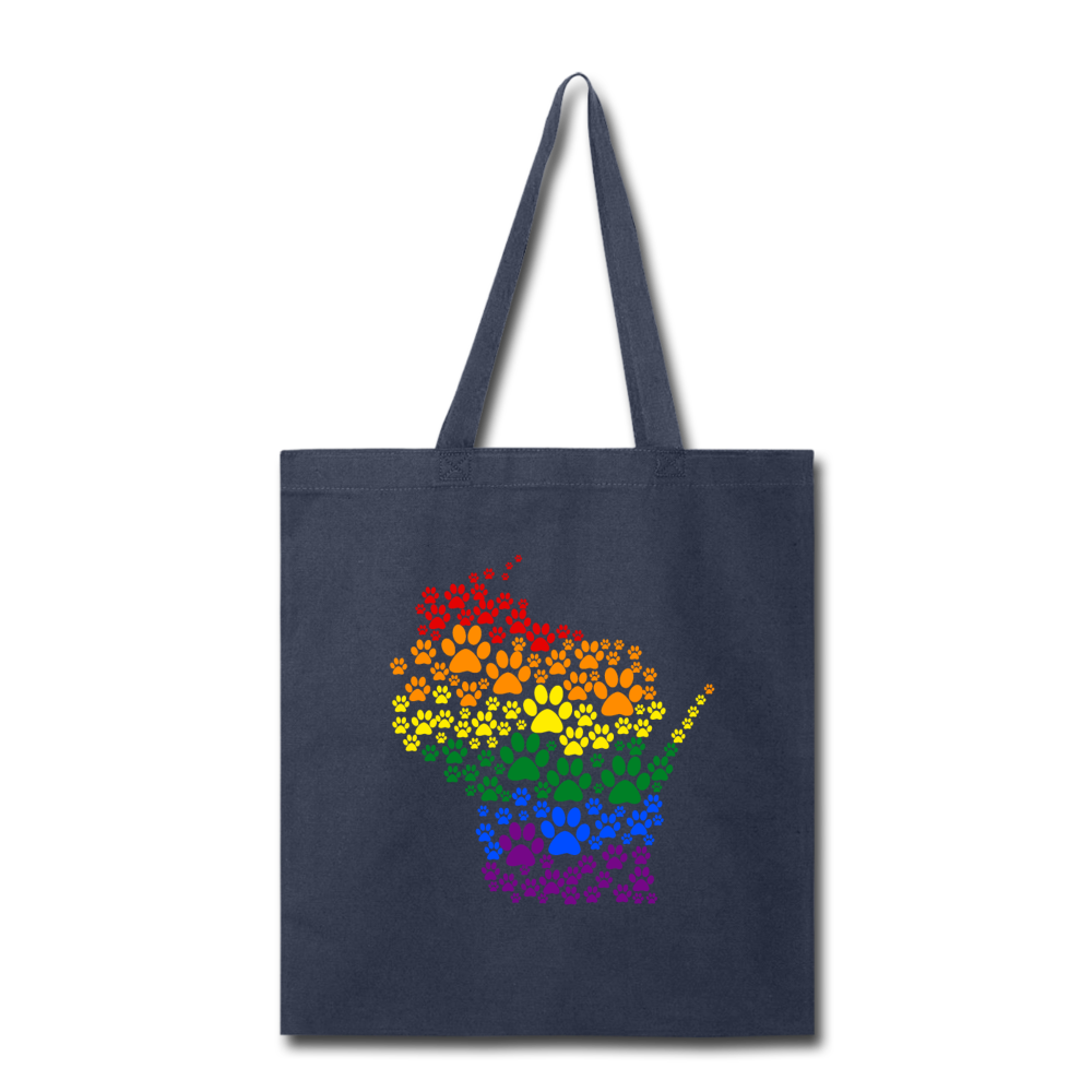 Pride Paws Tote Bag - navy