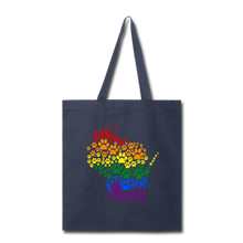 Load image into Gallery viewer, Pride Paws Tote Bag - navy