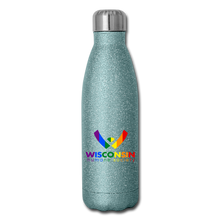 Load image into Gallery viewer, WHS Pride Insulated Stainless Steel Water Bottle - turquoise glitter