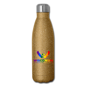 WHS Pride Insulated Stainless Steel Water Bottle - gold glitter