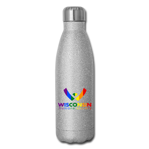 WHS Pride Insulated Stainless Steel Water Bottle - silver glitter