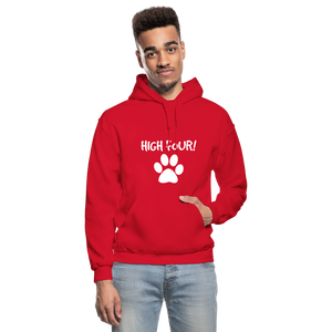 High Four! Heavy Blend Adult Hoodie - red
