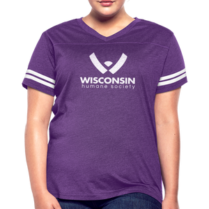 WHS Logo Contoured Vintage Sport T-Shirt - vintage purple/white