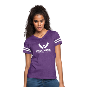 WHS Logo Contoured Vintage Sport T-Shirt - vintage purple/white