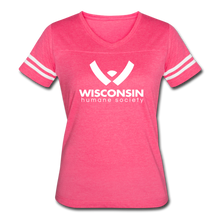 Load image into Gallery viewer, WHS Logo Contoured Vintage Sport T-Shirt - vintage pink/white
