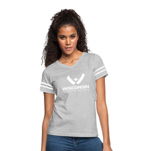 Load image into Gallery viewer, WHS Logo Contoured Vintage Sport T-Shirt - heather gray/white