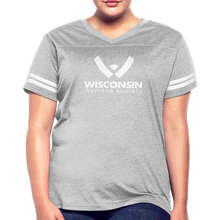 Load image into Gallery viewer, WHS Logo Contoured Vintage Sport T-Shirt - heather gray/white