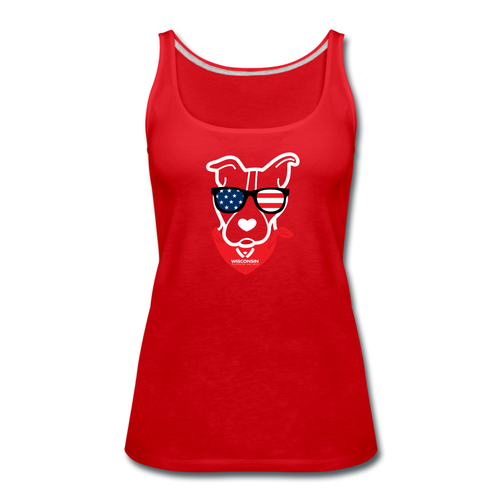 
                  
                    USA Dog Contoured Premium Tank Top - red
                  
                