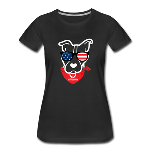 USA Dog Contoured Premium T-Shirt - black