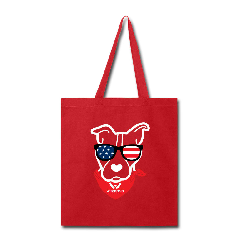 USA Dog Tote Bag - red