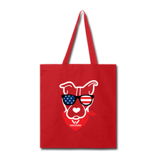 Load image into Gallery viewer, USA Dog Tote Bag - red