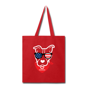 USA Dog Tote Bag - red