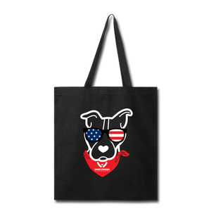 USA Dog Tote Bag - black