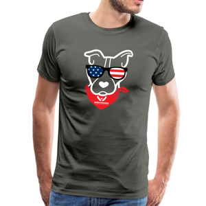 USA Dog Classic Premium T-Shirt - asphalt gray