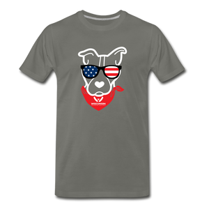 USA Dog Classic Premium T-Shirt - asphalt gray