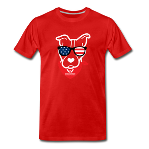 USA Dog Classic Premium T-Shirt - red
