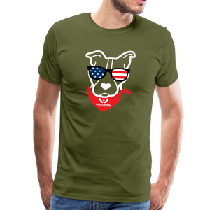 USA Dog Classic Premium T-Shirt - olive green