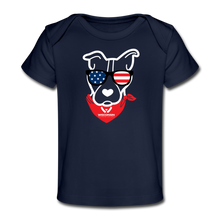 Load image into Gallery viewer, USA Dog Organic Baby T-Shirt - dark navy