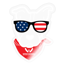 Load image into Gallery viewer, USA Dog Sticker - transparent glossy