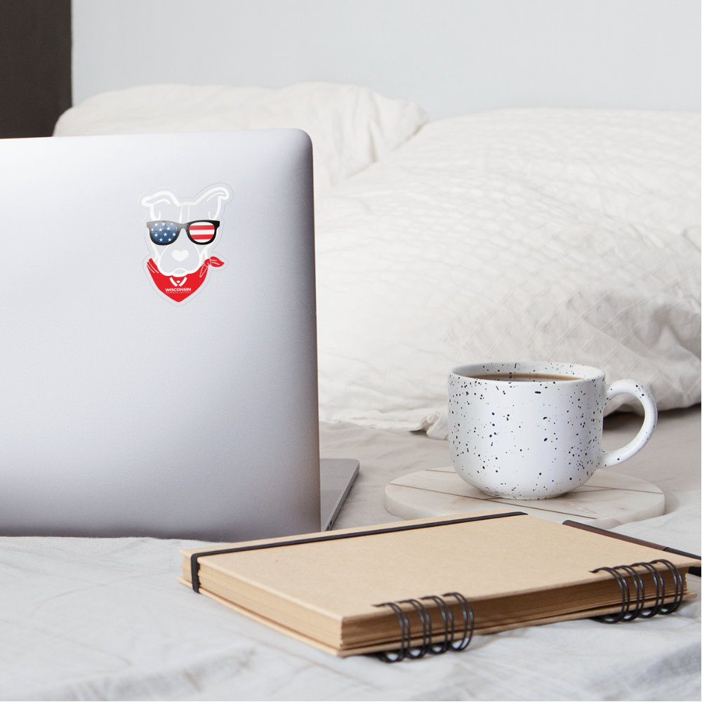 
                  
                    USA Dog Sticker - transparent glossy
                  
                