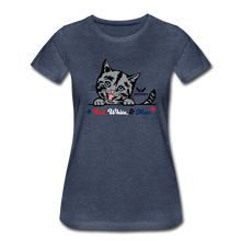 Load image into Gallery viewer, Red White &amp; Mew Contoured Premium T-Shirt - heather blue
