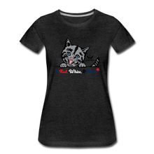 Load image into Gallery viewer, Red White &amp; Mew Contoured Premium T-Shirt - charcoal gray