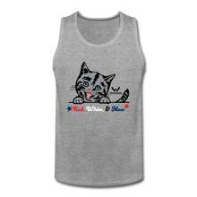 Load image into Gallery viewer, Red White &amp; Mew Classic Premium Tank - heather gray