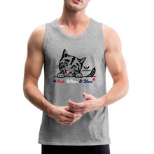 Load image into Gallery viewer, Red White &amp; Mew Classic Premium Tank - heather gray