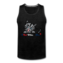 Load image into Gallery viewer, Red White &amp; Mew Classic Premium Tank - charcoal gray