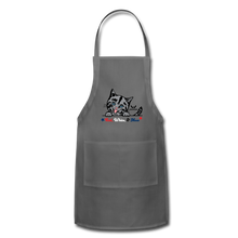Load image into Gallery viewer, Red White &amp; Mew Adjustable Apron - charcoal
