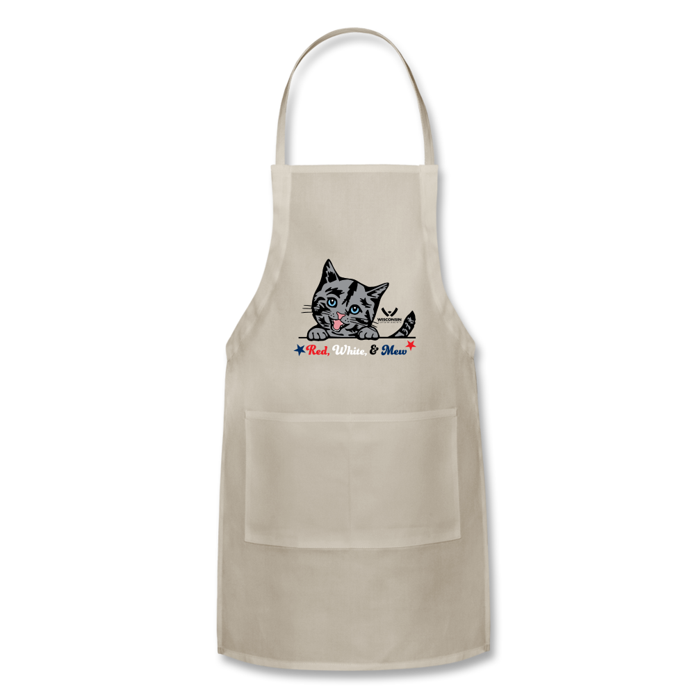 
                  
                    Red White & Mew Adjustable Apron - natural
                  
                