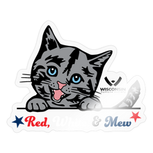 Load image into Gallery viewer, Red White &amp; Mew Sticker - transparent glossy