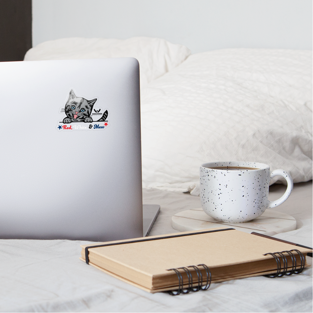 
                  
                    Red White & Mew Sticker - transparent glossy
                  
                