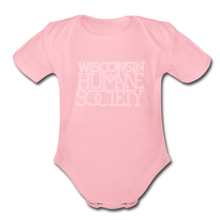 Load image into Gallery viewer, WHS 1987 Logo Organic Short Sleeve Baby Bodysuit - light pink