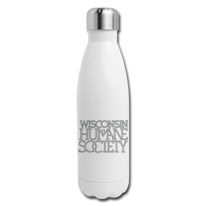 WHS 1987 Logo Insulated Stainless Steel Water Bottle - white