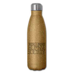 WHS 1987 Logo Insulated Stainless Steel Water Bottle - gold glitter