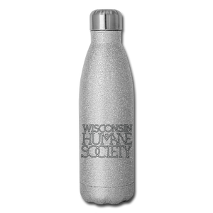 WHS 1987 Logo Insulated Stainless Steel Water Bottle - silver glitter