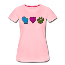 Load image into Gallery viewer, WI Loves Pets Contoured Premium T-Shirt - pink